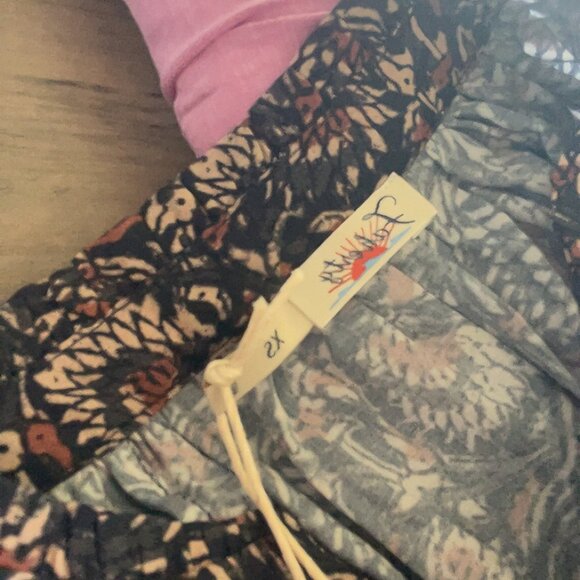 Faherty Portia Top In Artisan Block Print Size XS - Picture 3 of 6